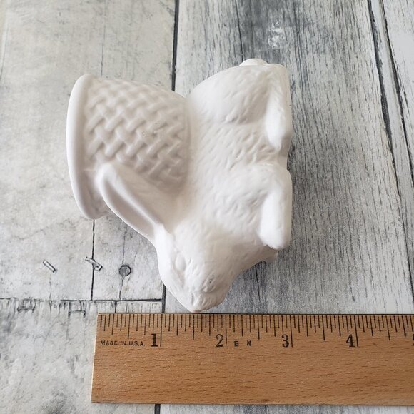 NWT - Set of 2 Rabbit Bunny Egg Holder - Flat White - Food Safe - Picture 4 of 5